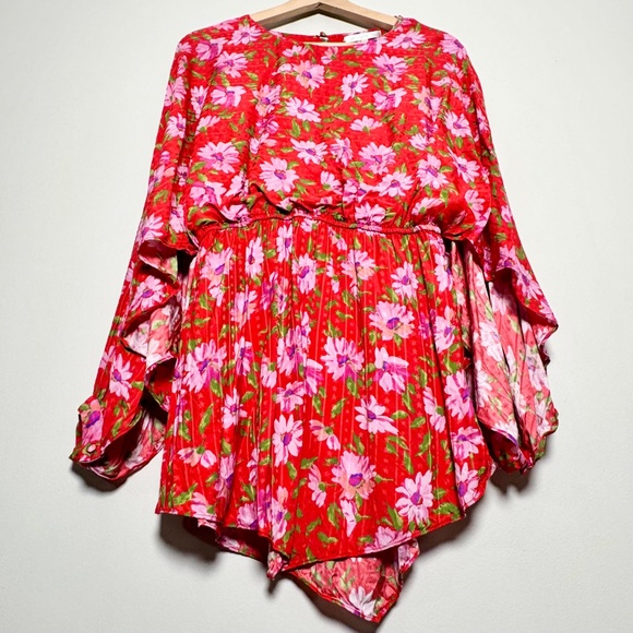 Love Shack Fancy Mambo Red Anila Mini Dress Size Small - Picture 3 of 8